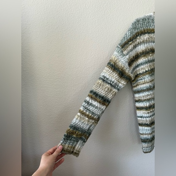 BDG Urban Outfitters Striped Textured Wool Blend Slouchy Sweater Women's Size S - Picture 3 of 12